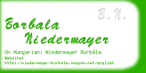 borbala niedermayer business card